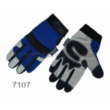 Mecánico de palma doble de grano de cerdo Glove-7307